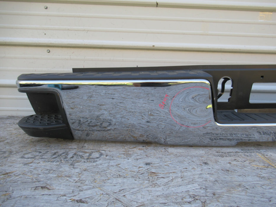 2014-2019 GMC SIERRA SILVERADO 1500 REAR BUMPER COVER PANEL FACTORY CHROME OEM
