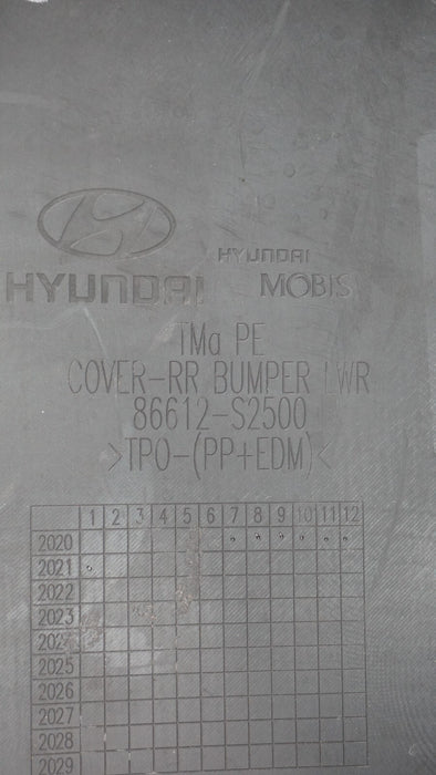 2021-2023 HYUNDAI SANTA FE REAR LOWER BUMPER COVER VALANCE OEM 86612-S2500