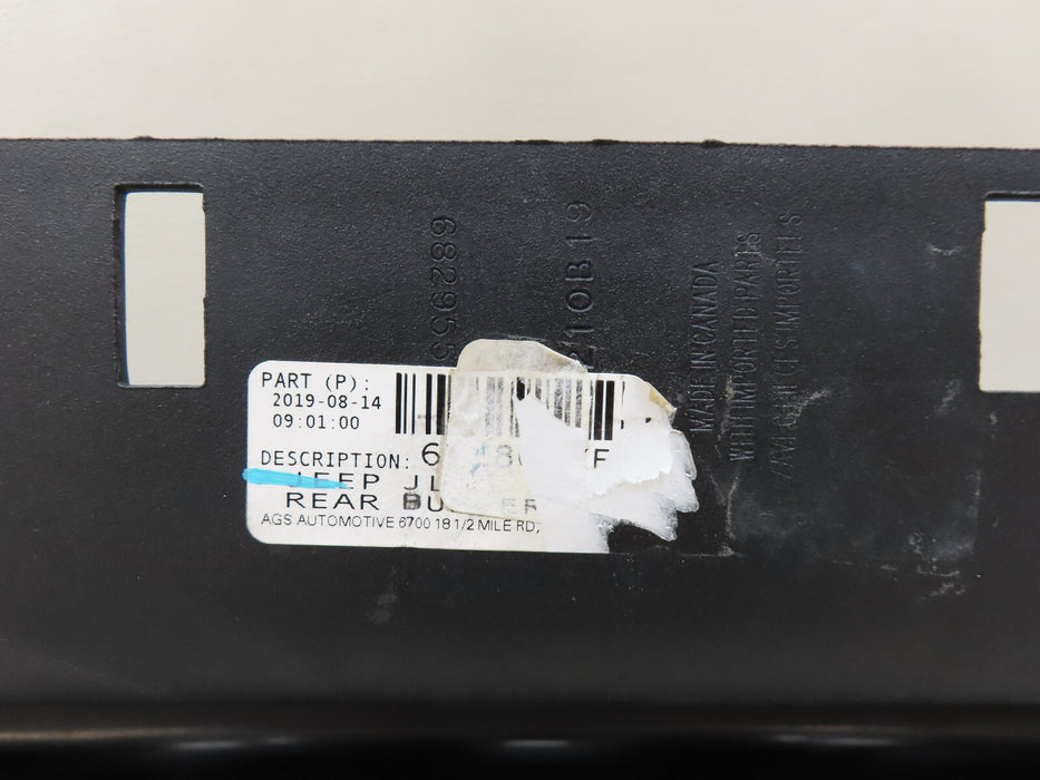 2018-2023 JEEP WRANGLER RUBICON JL REAR BUMPER COVER OEM 68295568A