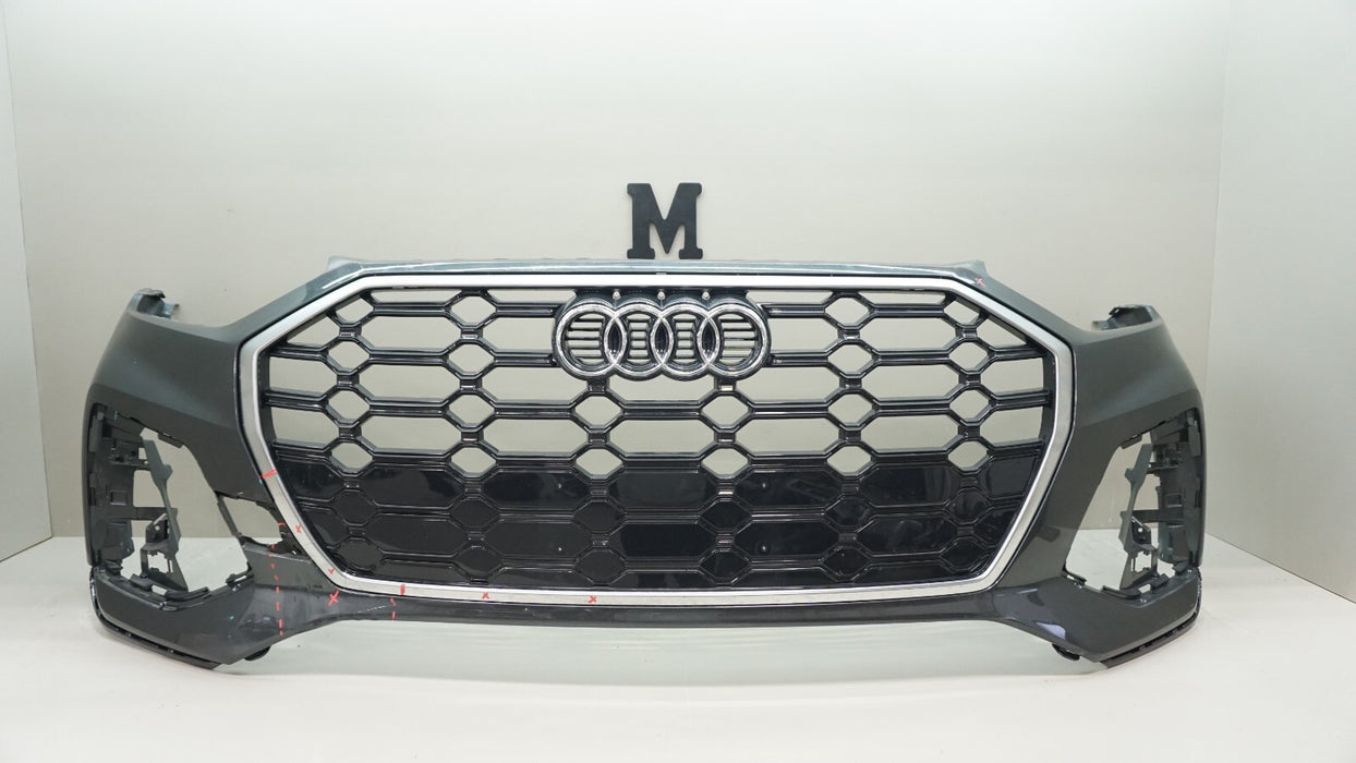 2021-2023 AUDI Q5 FRONT BUMPER COVER W/ GRILLE GRILL EMBLEM BADGE OEM 80A807437P