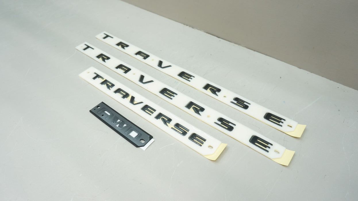 2024-2026 CHEVROLET TRAVERSE AWD BLACK EMBLEM KIT OEM *NEW* 26600324