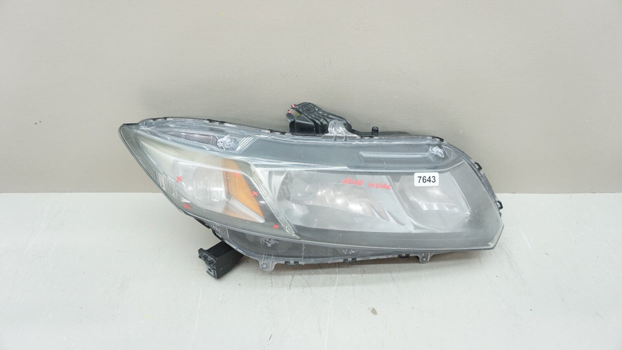 2012-2015 HONDA CIVIC SEDAN FRONT RH RIGHT PASSENGER SIDE HEADLIGHT OEM