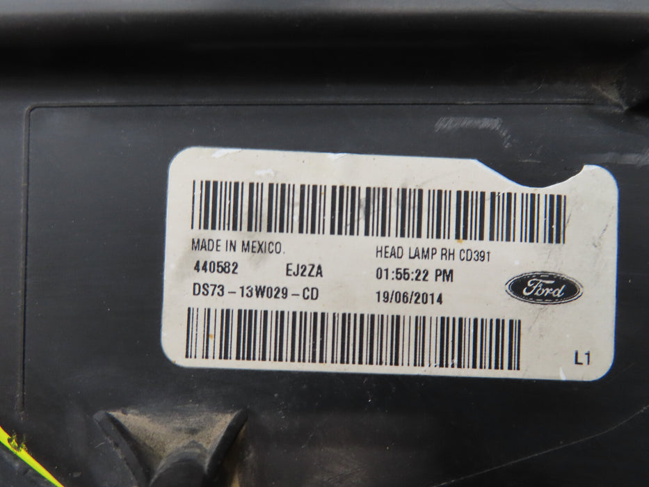 2013-2016 FORD FUSION FRONT RIGHT PASSENGER HEADLIGHT HALOGEN OEM DS73-13W029-CD