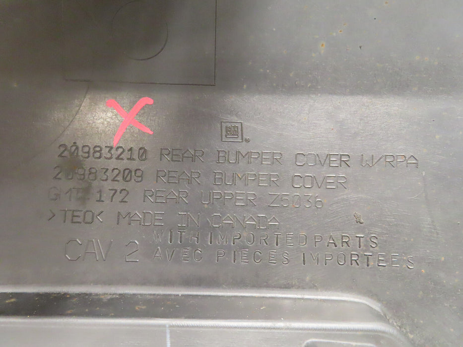 2016 2017 CHEVROLET EQUINOX REAR BUMPER COVER OEM 20983209