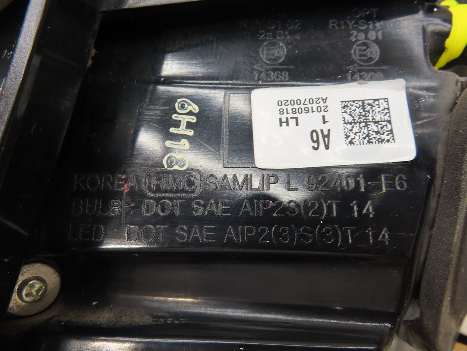 2016 2017 HYUNDAI SONATA REAR LEFT DRIVER SIDE TAIL LIGHT OUTER OEM