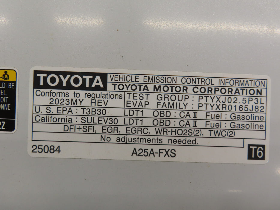 2021-2024 TOYOTA VENZA FRONT HOOD BONNET OEM