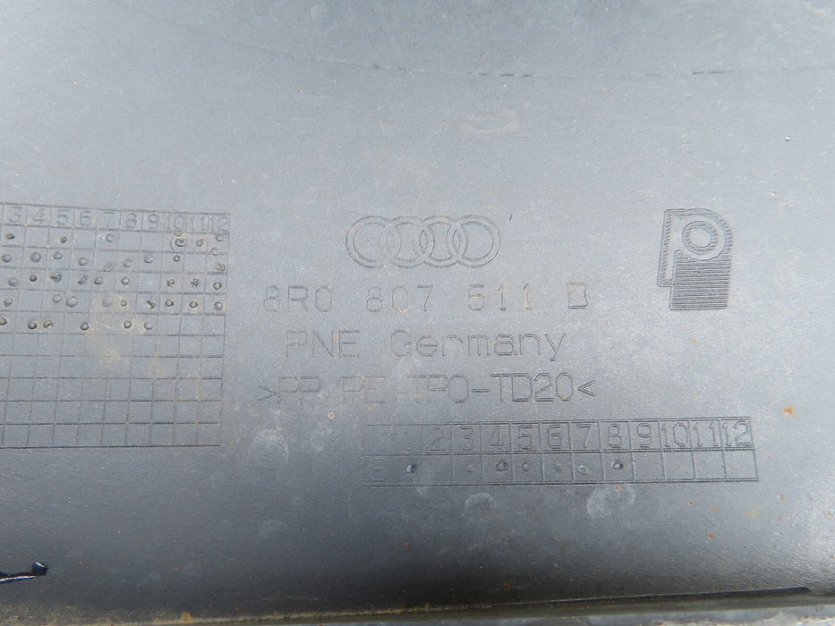 2013-2015 AUDI Q5 S-LINE 4DR SUV REAR BUMPER COVER PANEL OEM 8R0807511D