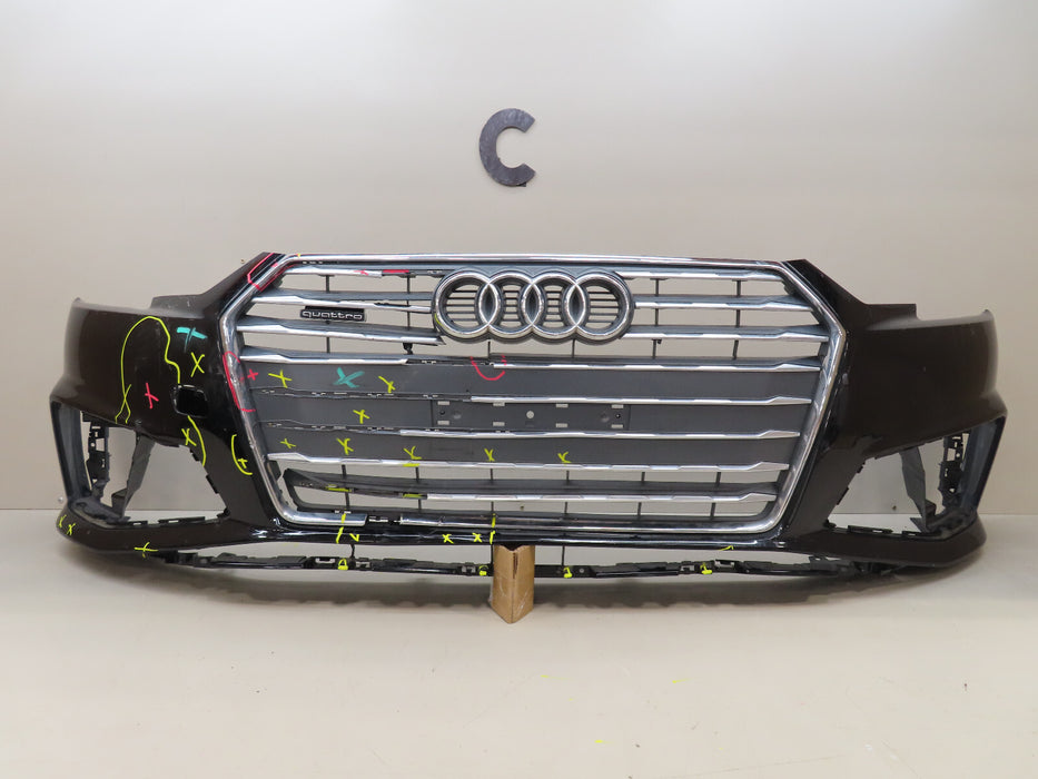 2017 2018 2019 AUDI S4 S-LINE B9 FRONT BUMPER COVER OEM 8W0807437AB
