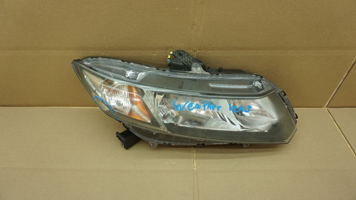 2012-2015 HONDA CIVIC SEDAN FRONT RIGHT PASSENGER SIDE HEADLIGHT HALOGEN OEM