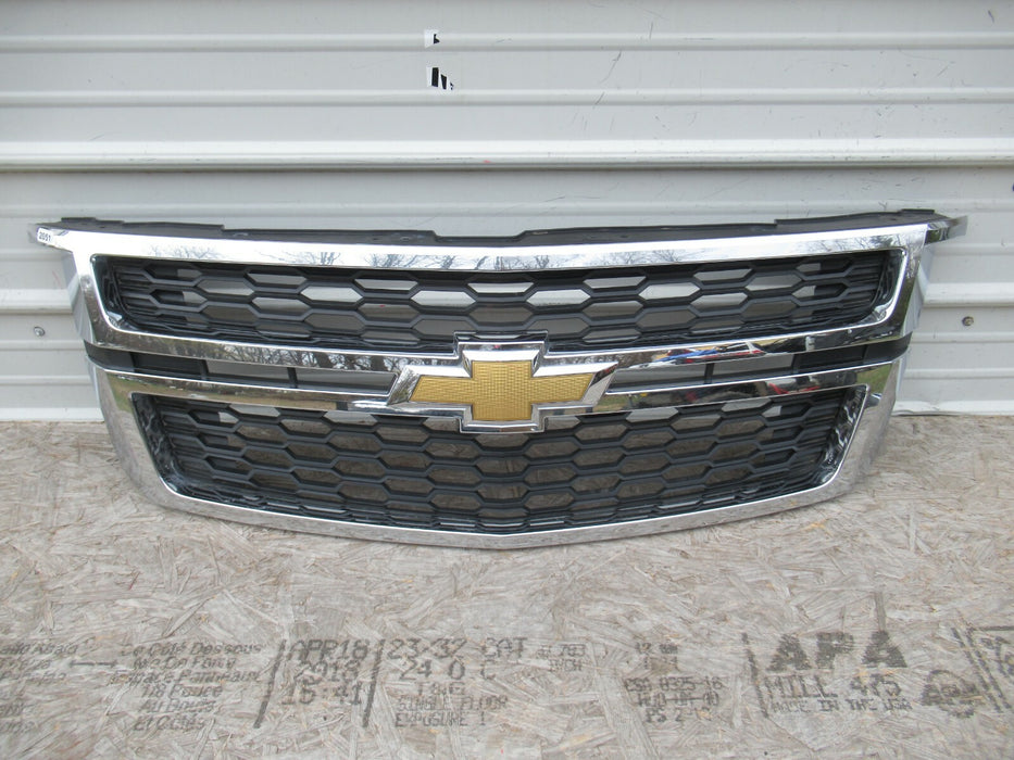 2015-2020 CHEVROLET TAHOE SUBURBAN LS FRONT BUMPER GRILLE W/ CHROME & EMBLEM OEM