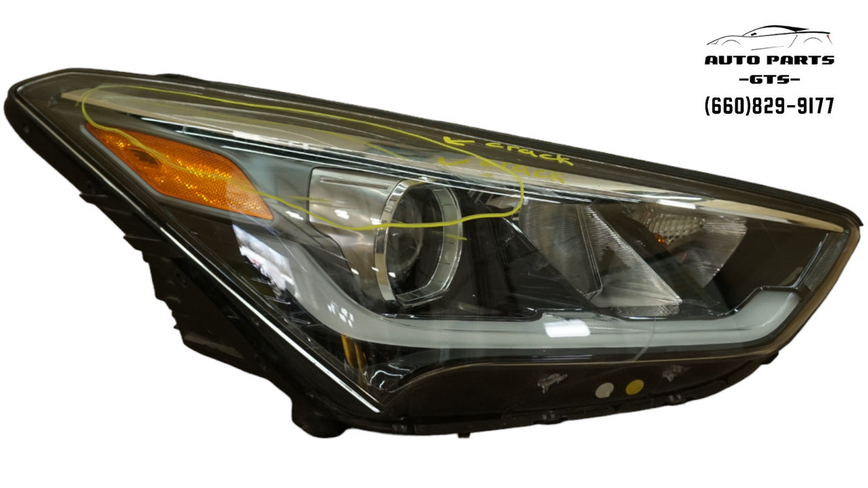 2017-2019 HYUNDAI SANTA FE FRONT RIGHT PASSENGER SIDE HEADLIGHT HALOGEN OEM