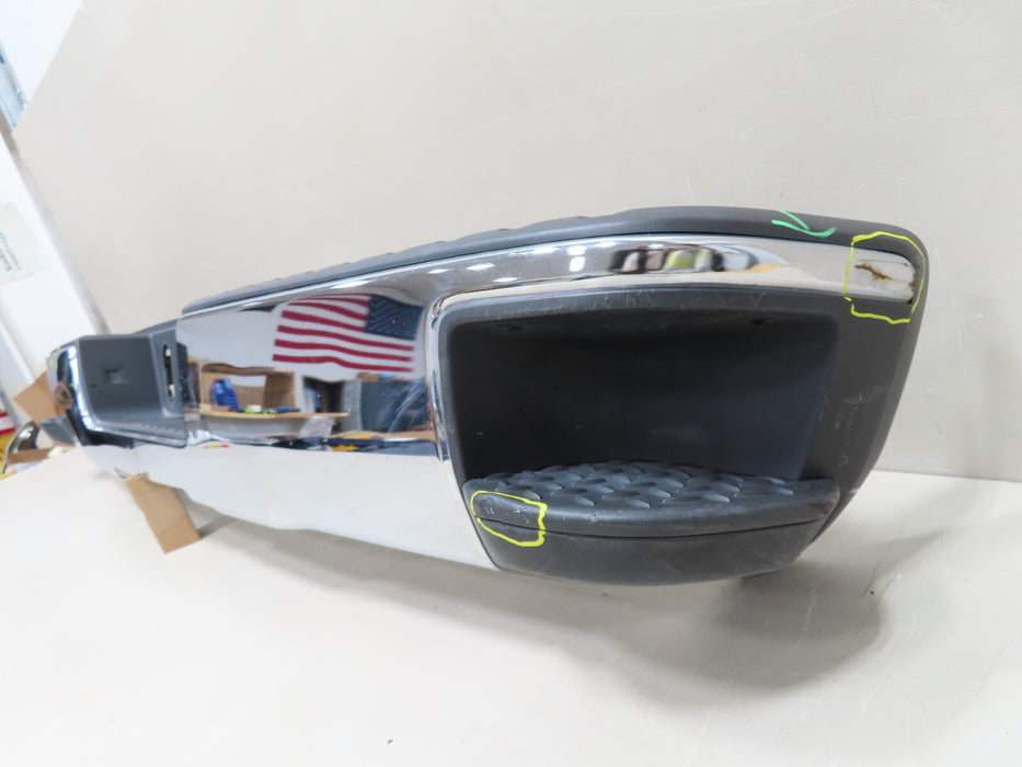2014 2015 2016 2017 2018 SILVERADO SIERRA REAR BUMPER CHROME ORIGINAL OEM