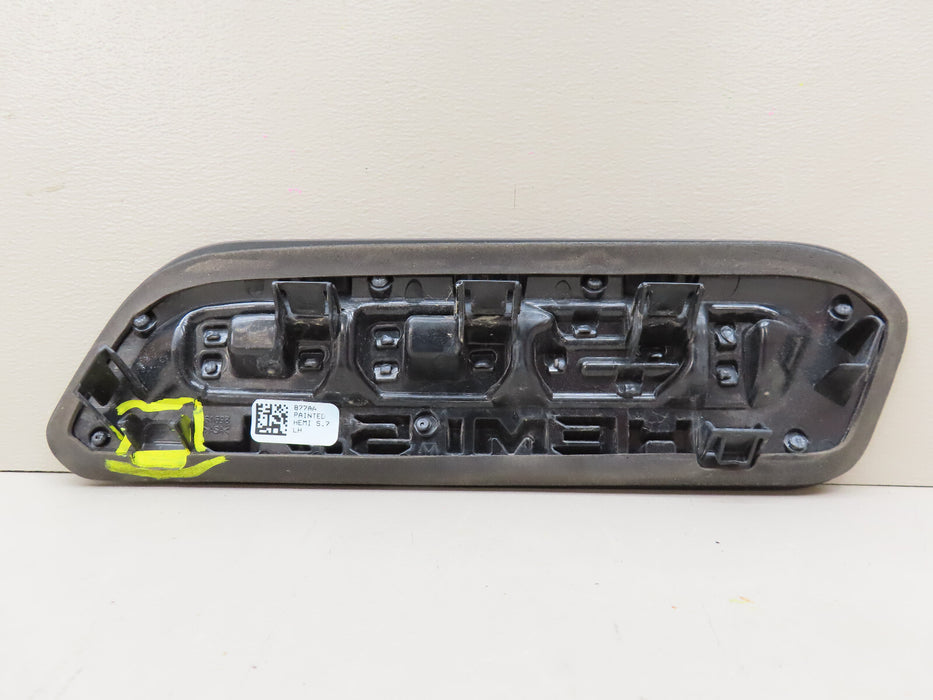 2019-20 RAM 1500 DT LEFT HOOD BEZEL BLACK HEMI 5.7 OEM 61698 877AA