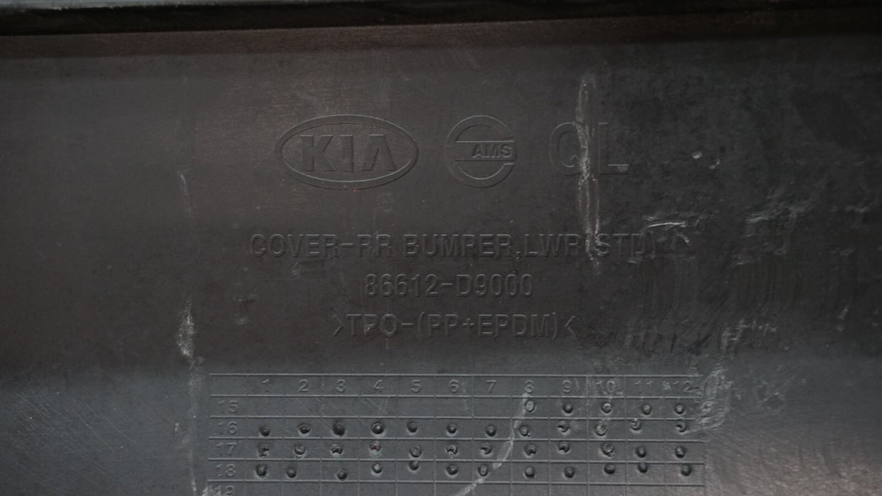2017-2019 KIA SPORTAGE REAR LOWER BUMPER COVER VALANCE OEM 86612D9000