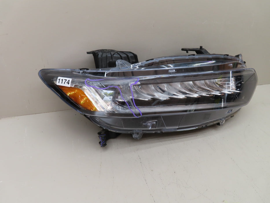 2018 - 2019 HONDA ACCORD FRONT RIGHT PASSENGER SIDE HEADLIGHT LAMP HALOGEN OEM