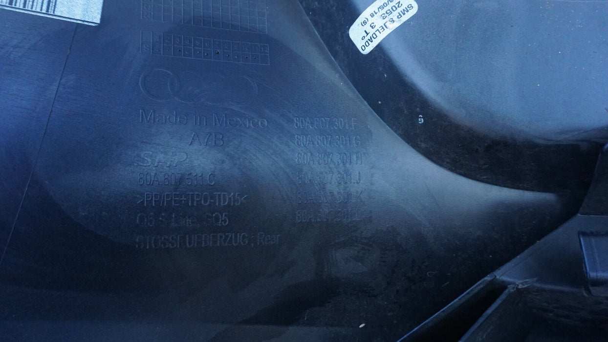 2018-2020 AUDI Q5 SQ5 S-LINE REAR BUMPER COVER OEM 80A807511