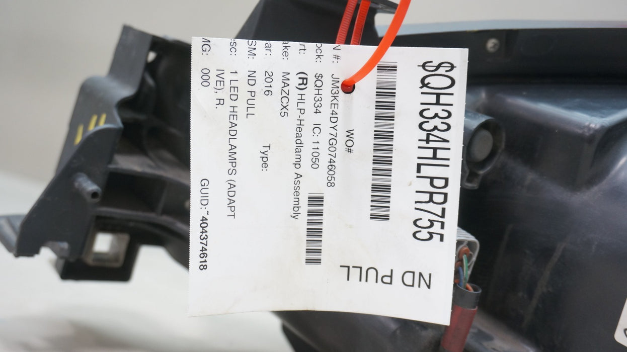 2013-2016 MAZDA CX-5 CX5 FRONT RIGHT PASSENGER SIDE LED HEADLIGHT OEM