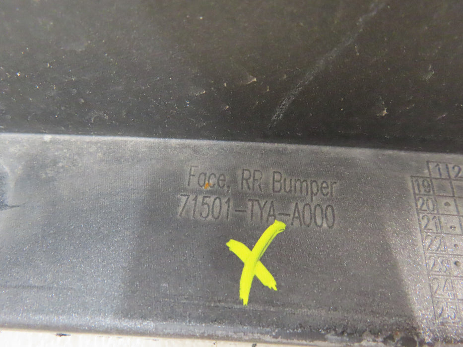 2021-2022 ACURA MDX REAR BUMPER COVER OEM 71501-TYA-A000
