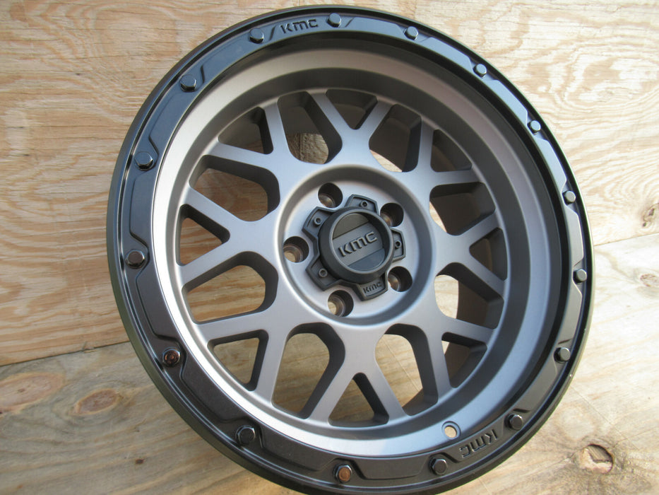 KMC KM535 Grenade Off-Road 17x9 Matte Gray Custom Wheel RIM