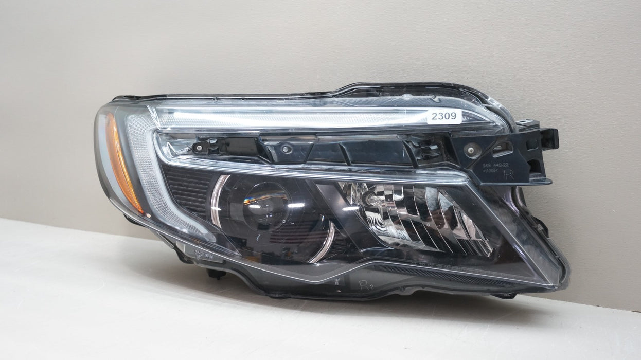 2016-2022 HONDA PILOT FRONT RIGHT PASSENGER SIDE HALOGEN W/ LED HEADLIGHT OEM
