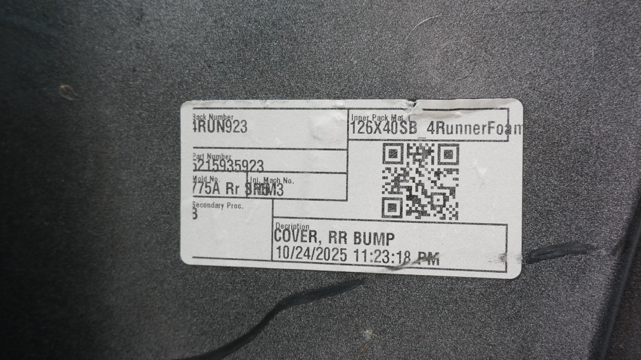 2014-2024 TOYOTA 4RUNNER REAR BUMPER COVER PANEL OEM 52159-35430