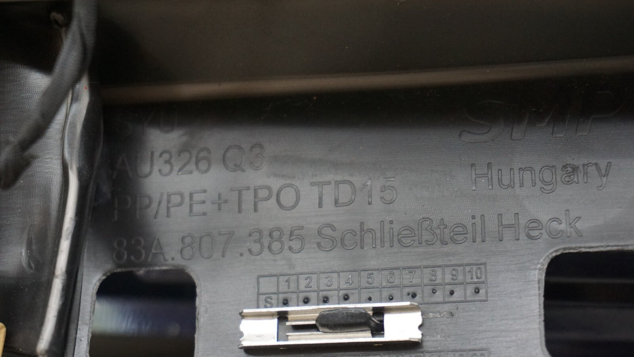 2019-2021 AUDI Q3 S-LINE PREMIUM PLUS REAR BUMPER COVER PANEL OEM 83A807385