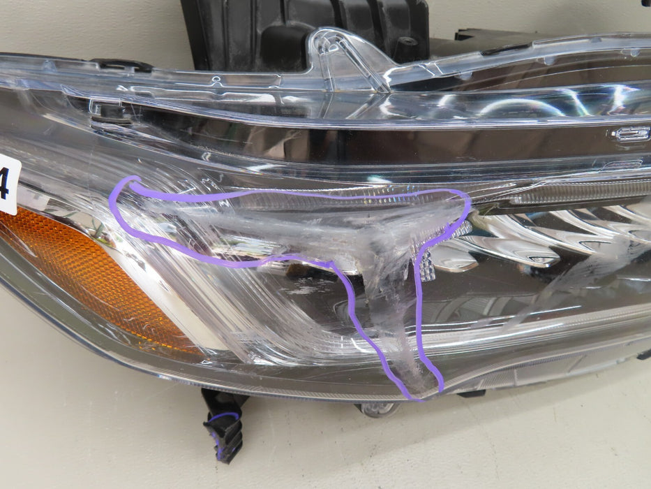 2018 - 2019 HONDA ACCORD FRONT RIGHT PASSENGER SIDE HEADLIGHT LAMP HALOGEN OEM