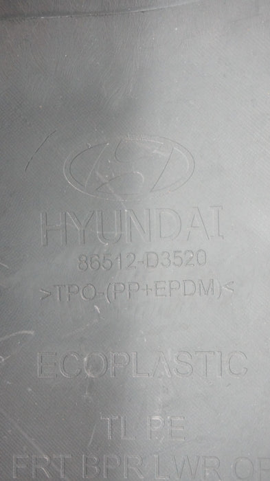 2019-2021 HYUNDAI TUCSON FRONT LOWER BUMPER VALANCE PANEL OEM 86512-D3520