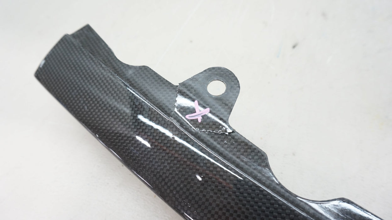 2020-2024 FERRARI SF90 FRONT BUMPER LEFT SPLITTER SPOILER LIP CARBON FIBER OEM