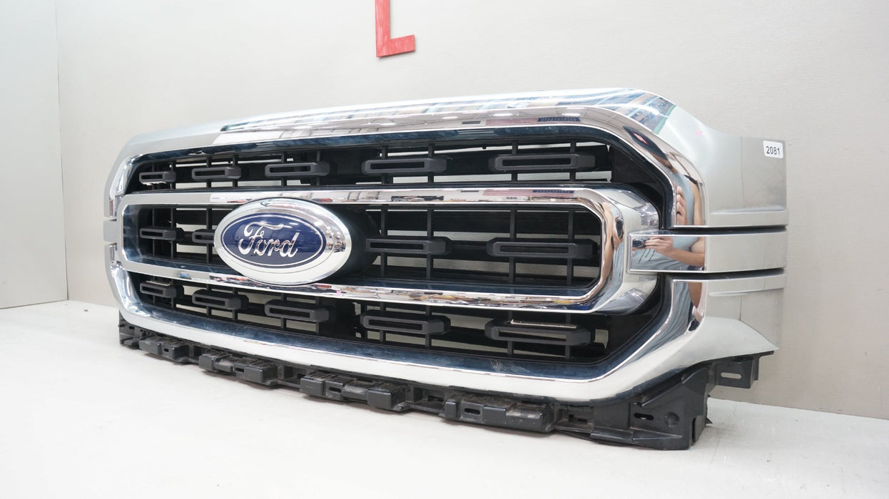 2021-2023 FORD F150 FRONT BUMPER RADIATOR GRILLE WITH SHUTTER ASSY OEM ML34-8475