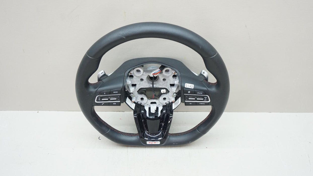 2018-2021 KIA STINGER GT1 STEERING WHEEL W/ PADDLE SHIFTERS OEM 56100-J5200CET