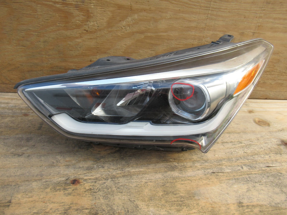 2013-2016 HYUNDAI SANTA FE LEFT DRIVER SIDE HALOGEN HEADLIGHT HEADLAMP OEM
