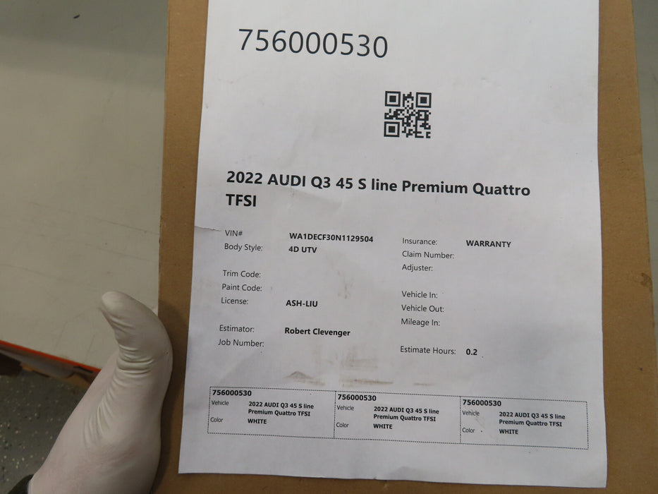 2019-2023 AUDI Q3 RIGHT PASSENGER SIDE SUN VISOR OEM 83A-857-552-F