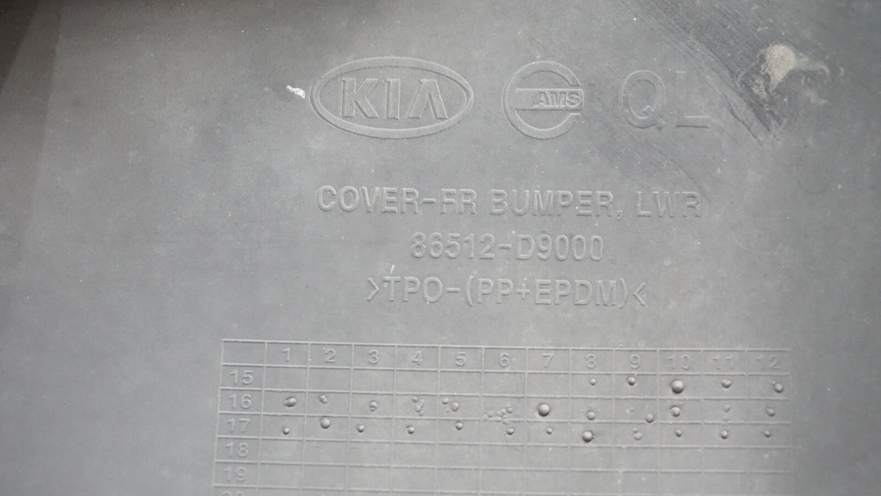 2017-2019 KIA SPORTAGE FRONT LOWER BUMPER COVER VALANCE OEM 86512D9000