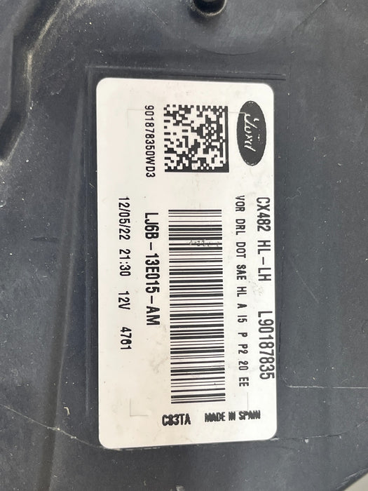 2020-2022 FORD ESCAPE LEFT DRIVER FULL LED HEADLIGHT OEM LJ6B-13E015-AM