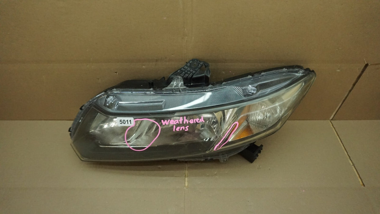 2013-2015 HONDA CIVIC FRONT LEFT DRIVER SIDE HEADLIGHT HALOGEN OEM 13 14 15