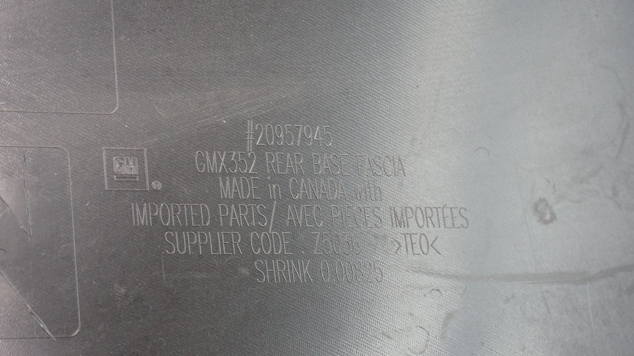 2014-2020 CHEVROLET IMPALA REAR BUMPER COVER PANEL OEM 20957945