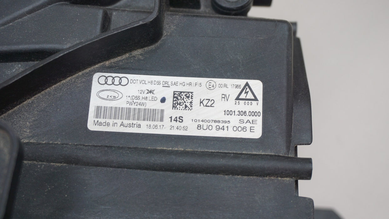 2016-2018 AUDI Q3 RIGHT PASSENGER SIDE XENON HEADLIGHT HEADLAMP W/O BALLAST OEM