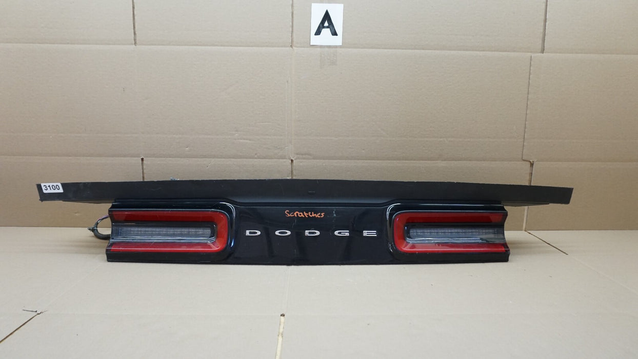 2015-2020 DODGE TRUNK LID MOLDING & TAILLIGHT LED LAMP SET OF 2 W/ HARNESS OEM