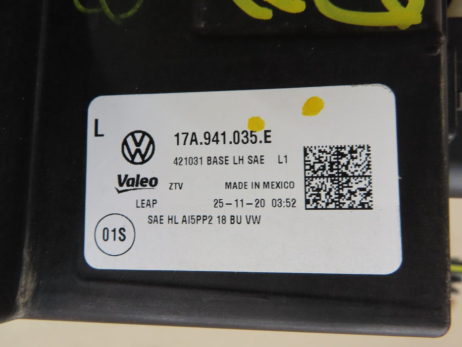 2019-2023 VOLKSWAGEN JETTA FRONT LEFT SIDE HEADLIGHT LAMP LED OEM 17A941035E