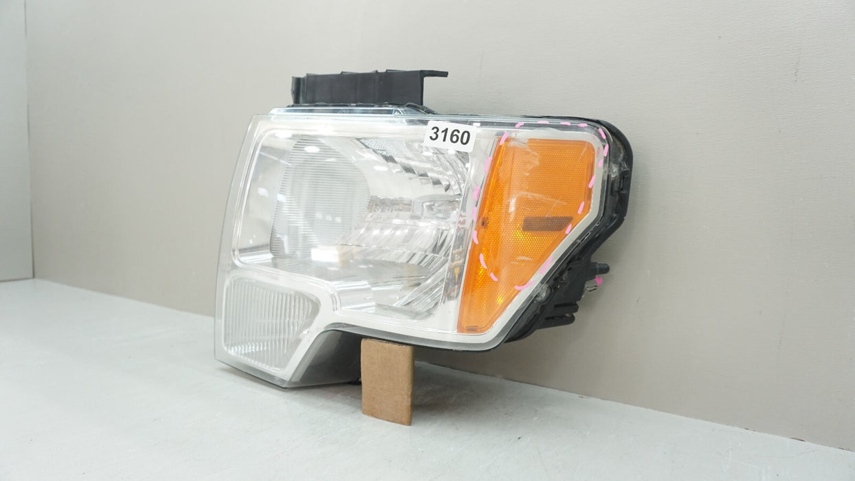 2009-2014 FORD F-150 F150 FRONT LEFT DRIVERS SIDE HEADLIGHT HALOGEN OEM