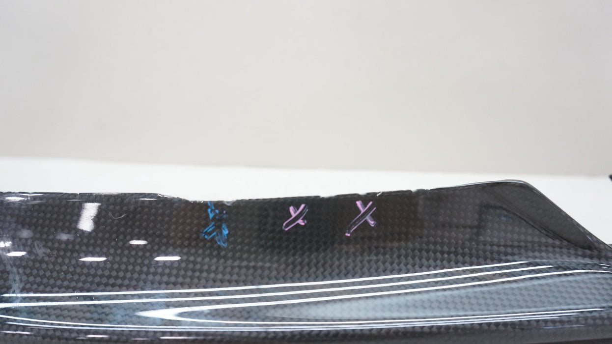 2020-2024 FERRARI SF90 FRONT BUMPER LEFT SPLITTER SPOILER LIP CARBON FIBER OEM