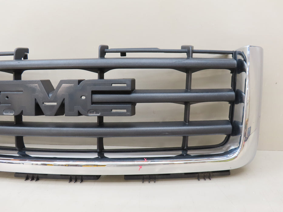 2007-2012 GMC SIERRA 1500 FRONT UPPER RADIATOR GRILLE GRILL OEM 15201485