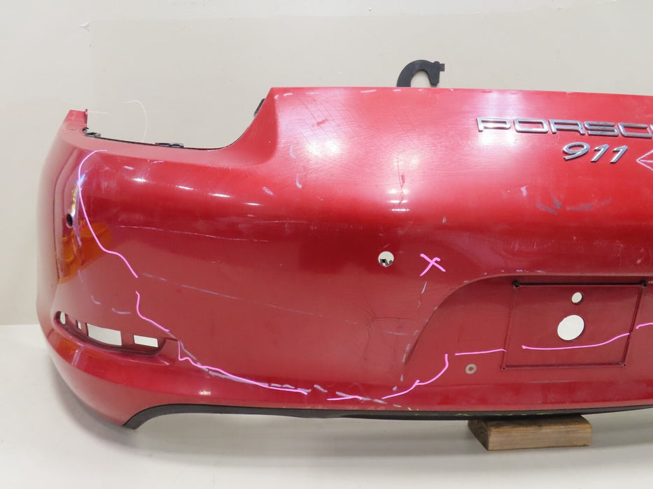 2013-2016 PORSCHE 911 CARRERA REAR BUMPER COVER W/ LOWER VALANCE OEM 991505411