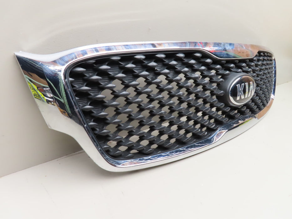 2016-2017 KIA SORENTO FRONT BUMPER RADIATOR COVER GRILLE GRILL WITH EMBLEM OEM