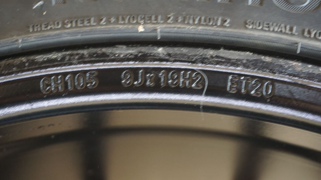 BBS WHEEL 19" RIM CH105 9JX19H2 ET20 5X130 TIRE 265/30ZR19 93Y KUMHO BLACK