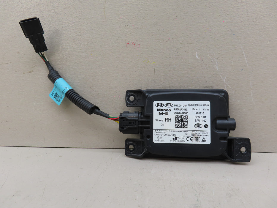 2018-2021 HYUNDAI KONA REAR RIGHT PASSENGER BLIND SPOT MODULE OEM