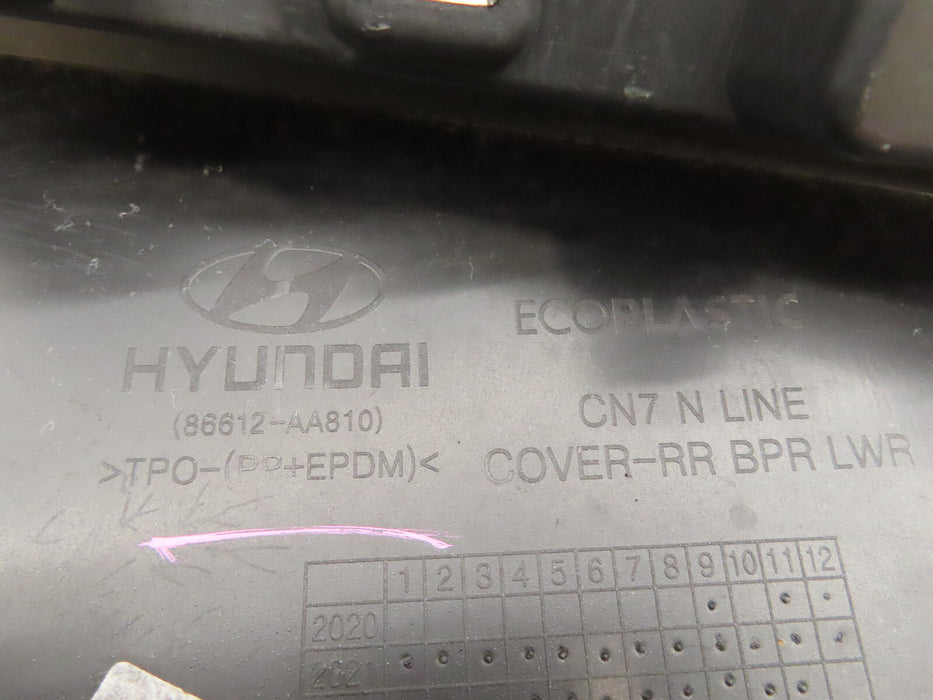 2022-2023 HYUNDAI ELANTRA N-LINE REAR LOWER VALANCE BUMPER COVER OEM 86612-AA810