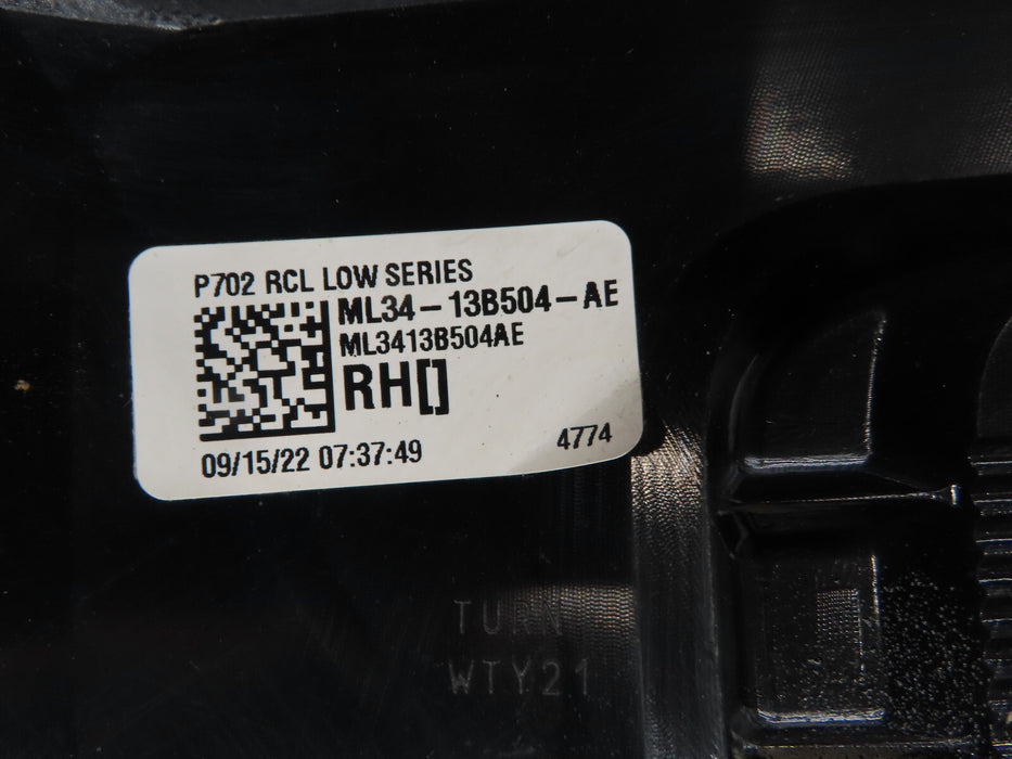 2021 2022 2023 FORD F150 F-150 REAR RIGHT PASSENGER TAIL LIGHT HALOGEN OEM