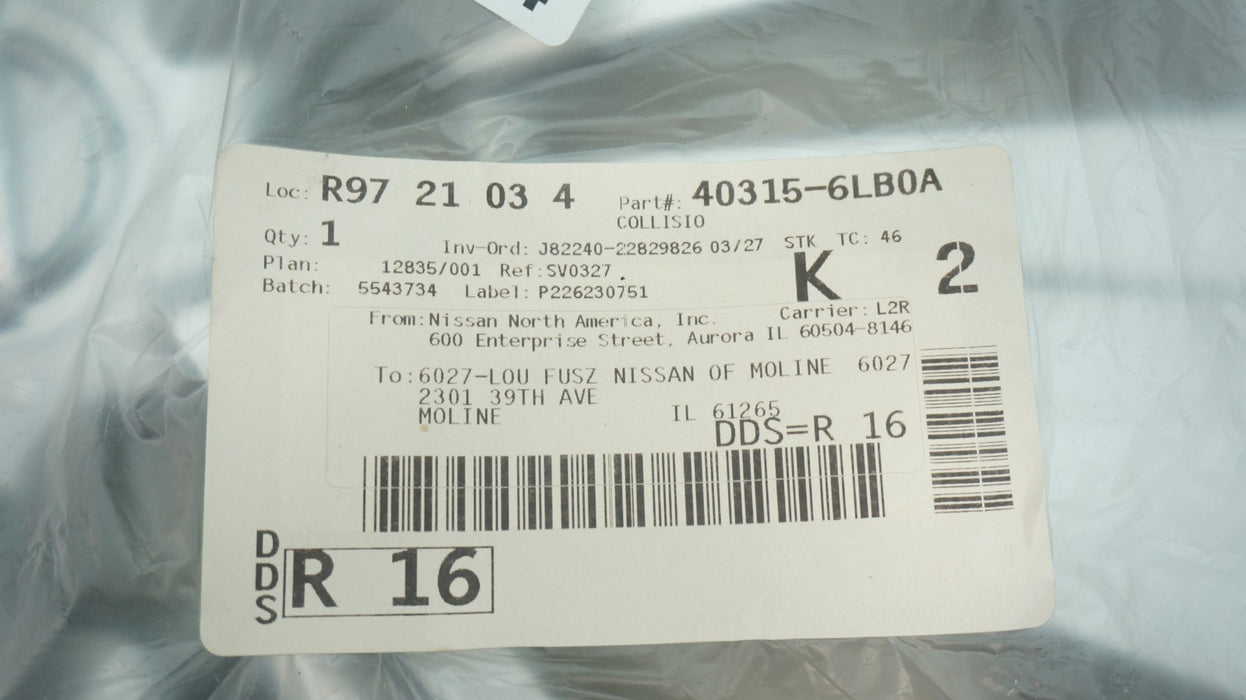 *MINT* 2020-2023 NISSAN SENTRA 16" WHEEL COVER HUB CAP 40315-6LB0A OEM